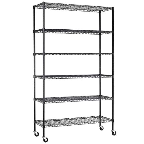 FDW Commercial Wire Shelving Unit with Wheels