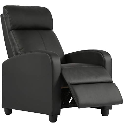 FDW Single Reclining Sofa Lounge with Padded Seat Backrest