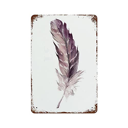 Feather Wall Art Tin Sign