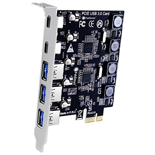 FebSmart 5-Ports USB 3.0 PCIE USB Card