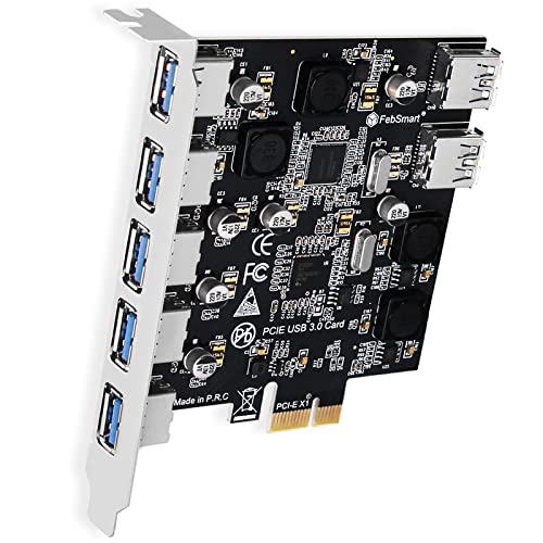 FebSmart 7-Ports Superspeed USB 3.0 PCIE Expansion Card