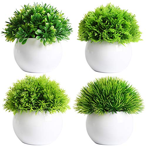 FEILANDUO Mini Artificial Plants - Set of 4