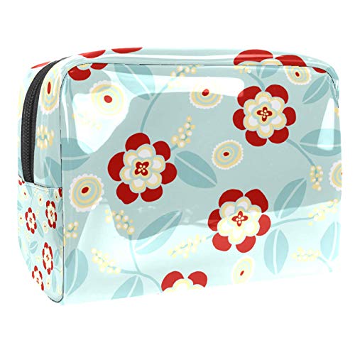 FELOU Small Makeup Bag for Purse Travel Makeup Pouch Cosmetic Bag Tory Burch Pattern