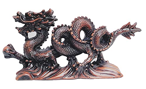 Feng Shui Dragon Statue - Asian Buddhist Serpent Figurine
