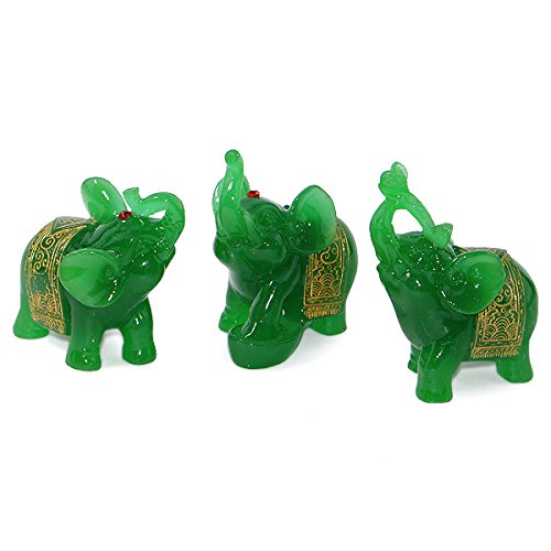 Feng Shui Elephant Statues Set