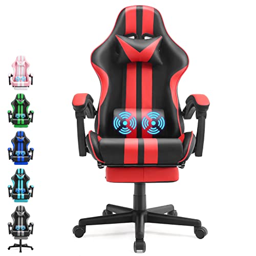 Ferghana Gaming Chairs Red with Footrest