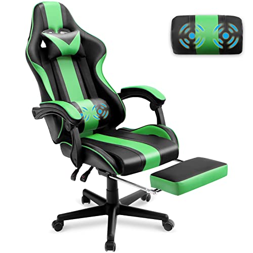Ferghana Green Gaming Chair with Footrest