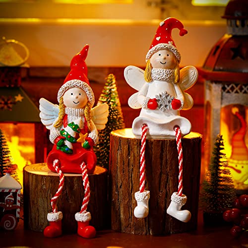 Festive Christmas Angel Figurines for Holiday Decor