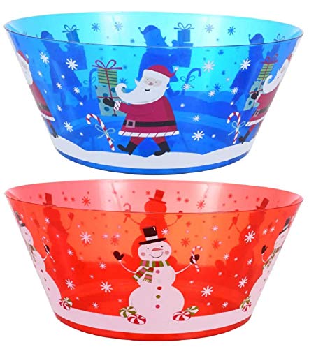 Festive Christmas Holiday Serving Bowls (Set of 2)