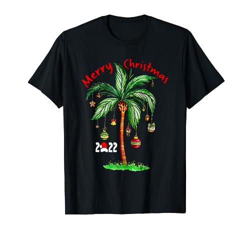 Festive Palm Tree Ornament Tropical Christmas T-Shirt