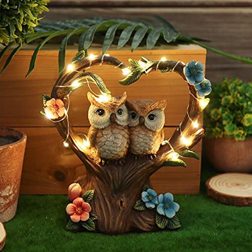 FIALAME Garden Decor Statues with Solar Lights