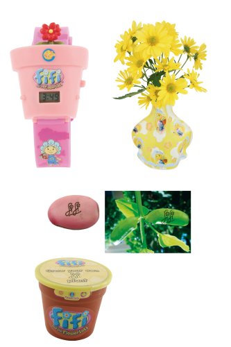 Fifi & The Flowertots LCD Watch, Plant, Vase Action Set