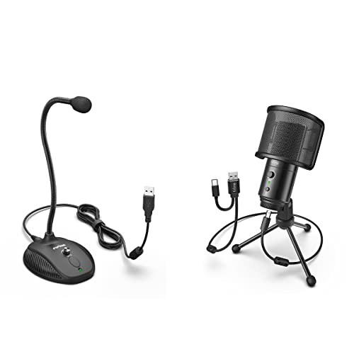 Fifine USB Mic Gooseneck and USB-C Microphone