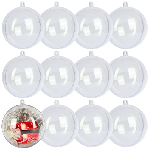 Fillable Ornament Ball for Christmas Decor (12 Pack)