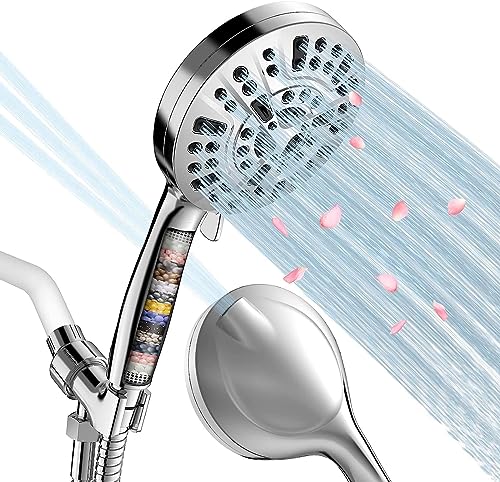 Filtered Shower Head with 15 Stage Handheld Filter