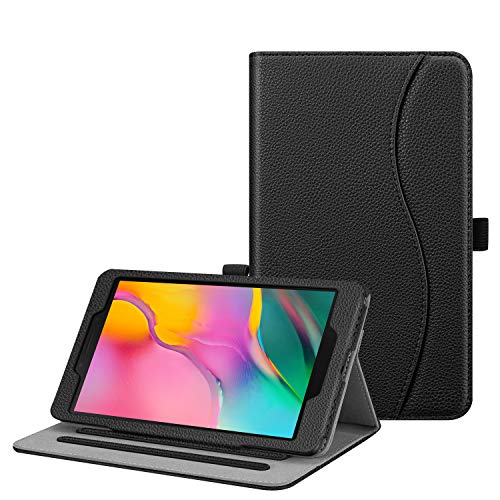 Fintie Case for Samsung Galaxy Tab A 8.0 2019 Without S Pen Model (SM-T290 Wi-Fi, SM-T295 LTE), [Corner Protection] Multi-Angle Viewing Stand Cover with Pocket, Black