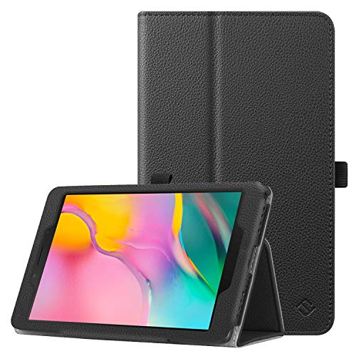 Fintie Folio Case for Samsung Galaxy Tab A 8.0 2019 Without S Pen Model (SM-T290 Wi-Fi, SM-T295 LTE), [Corner Protection] Slim Fit Premium Vegan Leather Stand Cover, Black