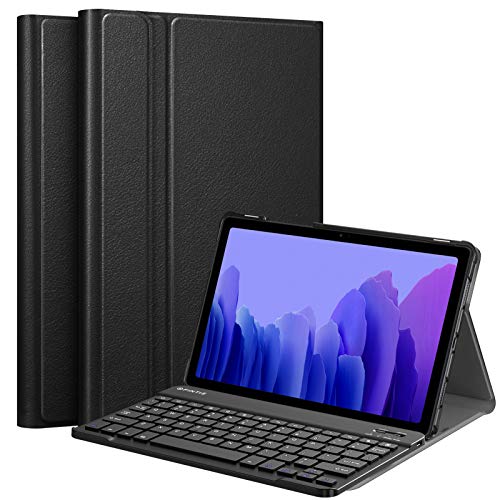 Fintie Keyboard Case for Samsung Galaxy Tab A7 10.4 Inch 2022/2020 Model (SM-T500/T503/T505/T507/T509), Slim Lightweight Stand Cover w/Magnetically Detachable Wireless Bluetooth Keyboard, Black