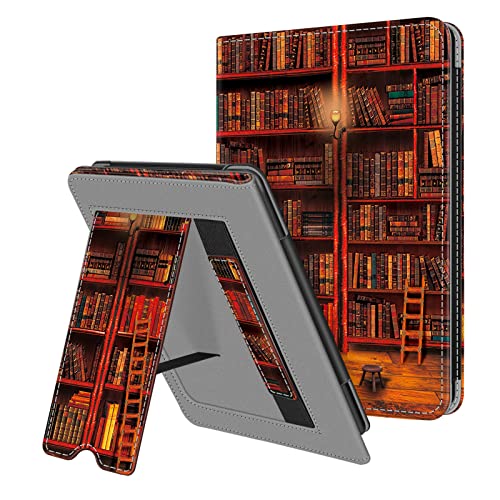 Fintie Stand Case for Kindle 2022 - PU Leather Cover with Card Slot & Hand Strap