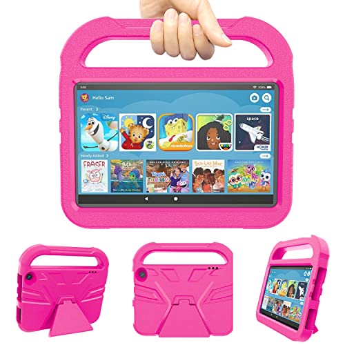 Fire 7 Tablet Case for Kids - Lightweight Shockproof Cover with Handle and Stand