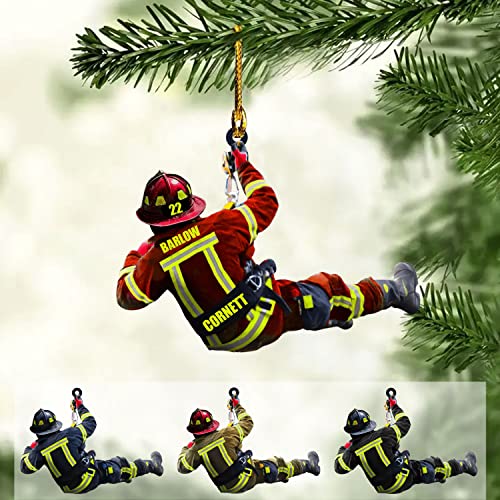 Firefighter Flat Shape Ornament