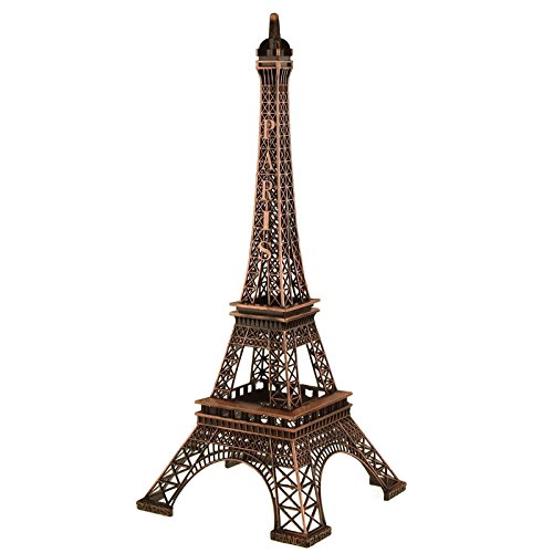 Firefly Imports Tall Metal Eiffel Tower Paris France, 20-inch, Brown