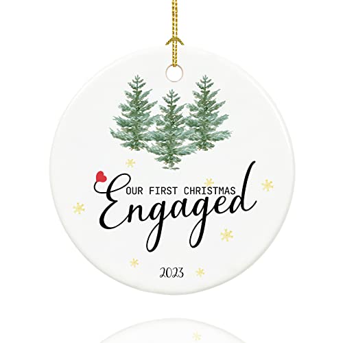 First Christmas Engaged Ornament 2023