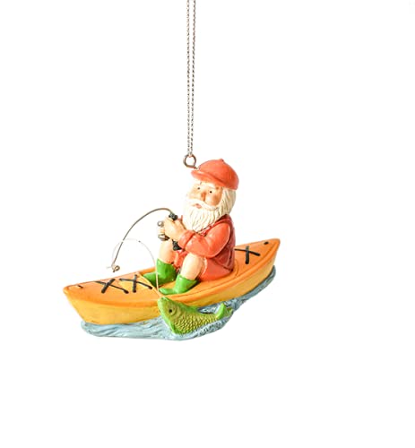 Fishing Santa Ornament Kayak