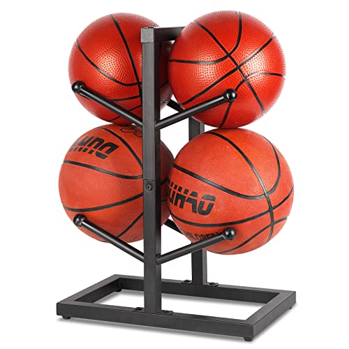 Fitlyiee Basketball Organizers Metal Ball Storage Rack