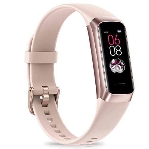Fitness Tracker, Activity Tracker with 1.1" AMOLED Touch Color Screen, 24/7 Heart Rate, 25 Sports, Waterproof Smart Watches with Step Calories Pedometer for Android Phones iPhones Women Men Kids