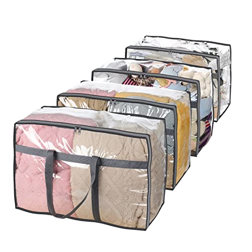 Fixwal 4pcs Comforter Storage Bag