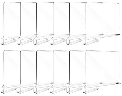 Fixwal Acrylic Shelf Dividers for Closet Organization