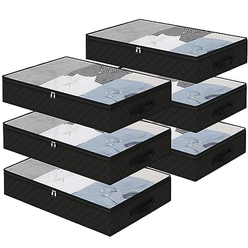 Fixwal Black Underbed Storage Bags