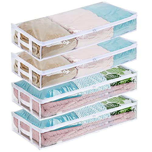 Fixwal Clear Under Bed Storage Bag - Large Capacity, Durable, and Convenient