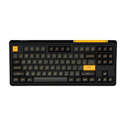 FL ESPORTS CMK87-SA Single-Mode Mechanical Keyboard 87 Keys Full-Key Hot-Swappable Office Gaming Keyboard Standard 80% Layout (Black)