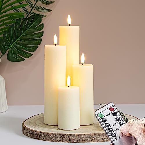 Flameless Pillar Candles with Remote Control