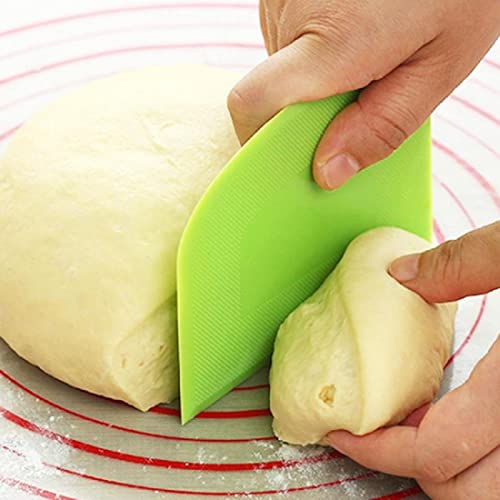 Flexible Dough Bowl Spatula Food-safe Plastic Dough Cutter