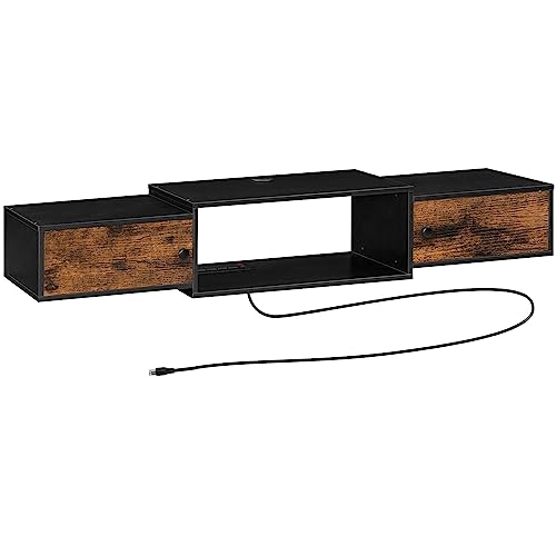 Floating TV Stand with Power Outlet