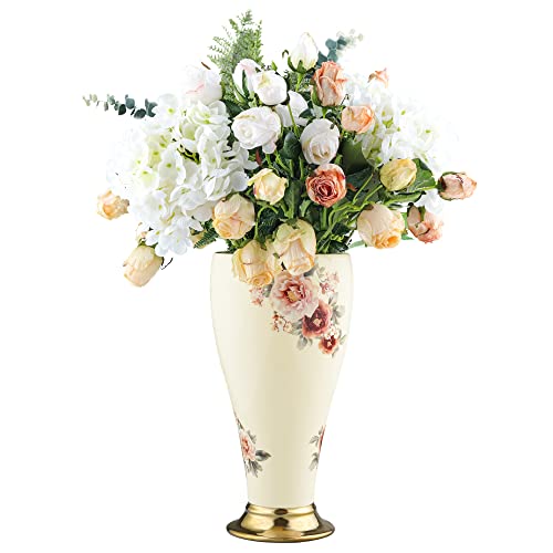 Floral Ceramic Vase for Home Decor