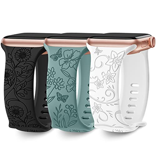 Floral Engraved Bands for Apple Watch