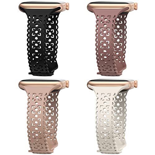 Floral Lace Silicone Bands for Apple Watch
