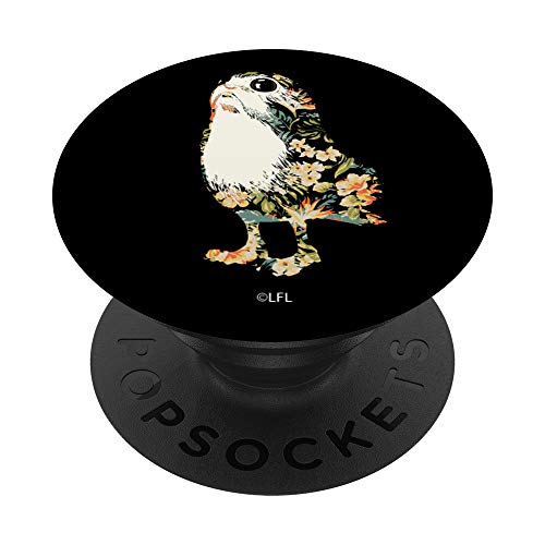Floral Print Tropical Porg PopSockets PopGrip: Swappable Grip