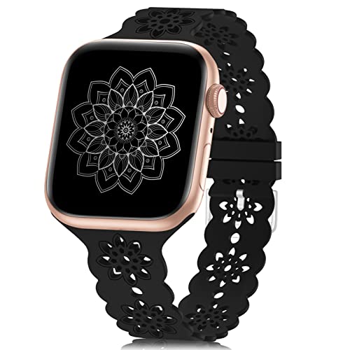Floral Silicone Apple Watch Band