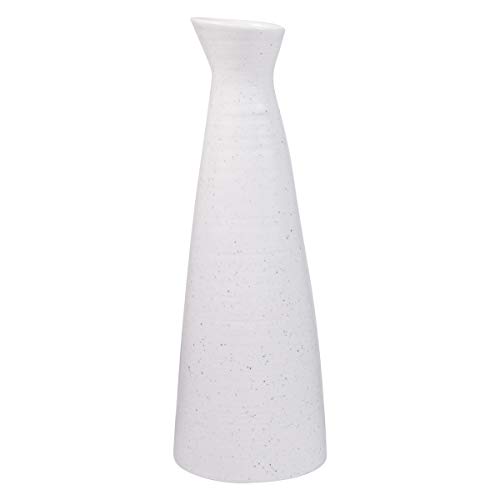 Flower Vase - Ceramic Vases for Flowers,9" White Vases for Decor,Handcrafted Modern Minimalism Style for Home,Office Decor