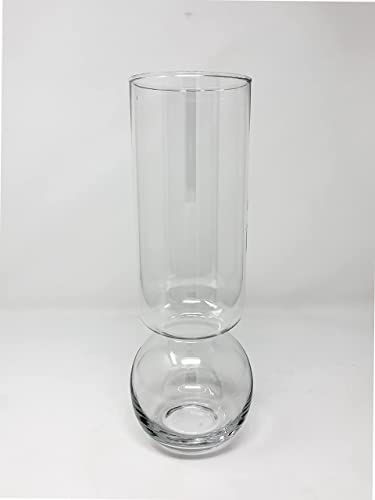 Flower Vase - Glass Bulb Vase, Tall | Great for Amaryllis, Paperwhites and Hyacinth | Stunning Custom Glass | NO MESSY SOIL | Hydroponic Glassware | Self Watering Container | Unique Design | 1 - Count