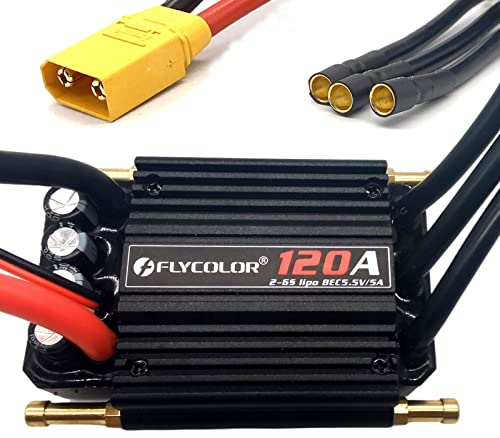 Flycolor 120A Waterproof ESC for Model Ship RC Boat
