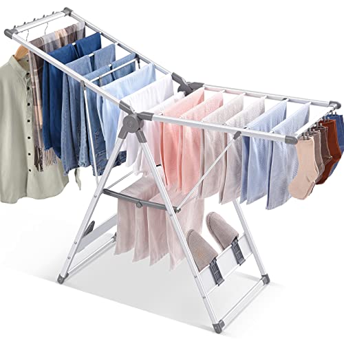 Foldable 2-Level Drying Racks for Laundry