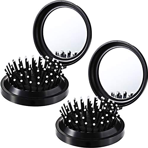 Foldable Travel Mirror Hair Brushes