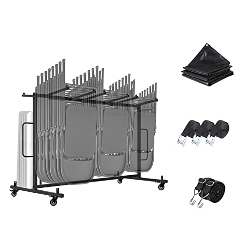 Folding Table and Chair Cart with 400LBS Capacity