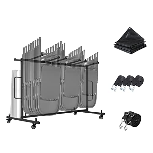 15 Incredible Folding Chair Storage Rack For 2023 CitizenSide   Folding Table And Chair Cart With 400lbs Capacity 41YyoMe4KL 